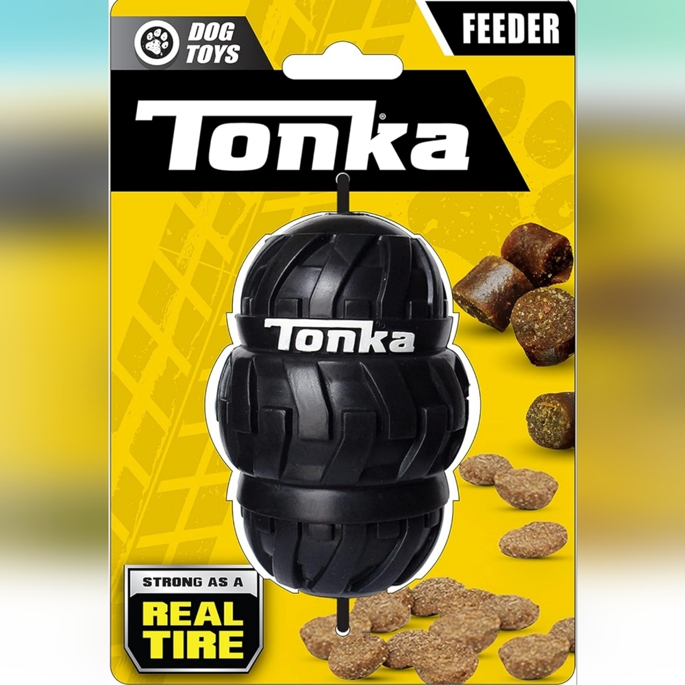 NEW Tonka Tri-Stack Tread Feeder Dog Toy 4 Inches